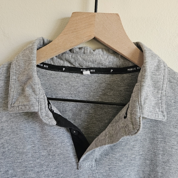 Public Rec Gray Short Sleeve Pima Cotton Go-to Athletic Fit Polo Shirt - Picture 6 of 13